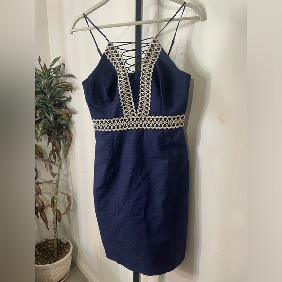 NWT New Lilly Pulitzer Trista Shift Dress True Navy Size 00 - Picture 4 of 8